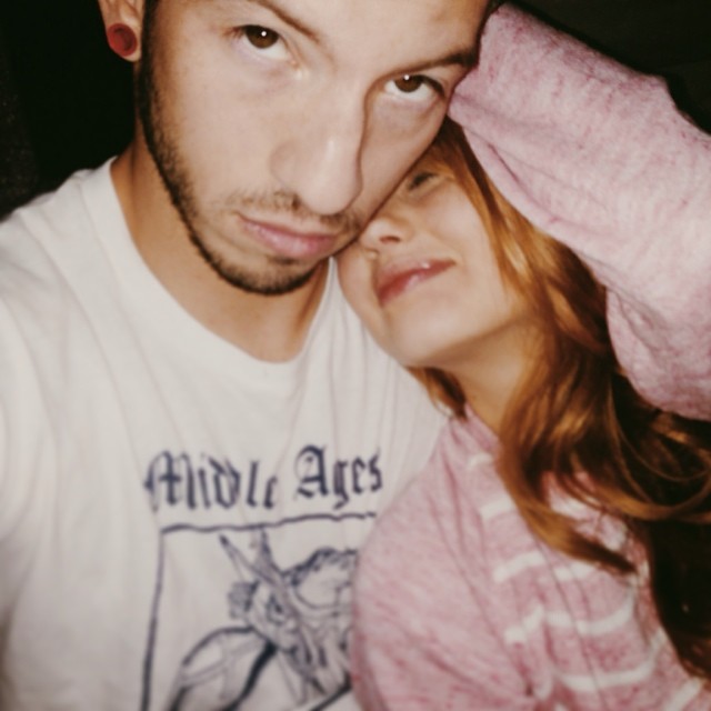 he's not happy that I stole his pink sweatshirt 
#punkrock #metalcat #iwantmypin...