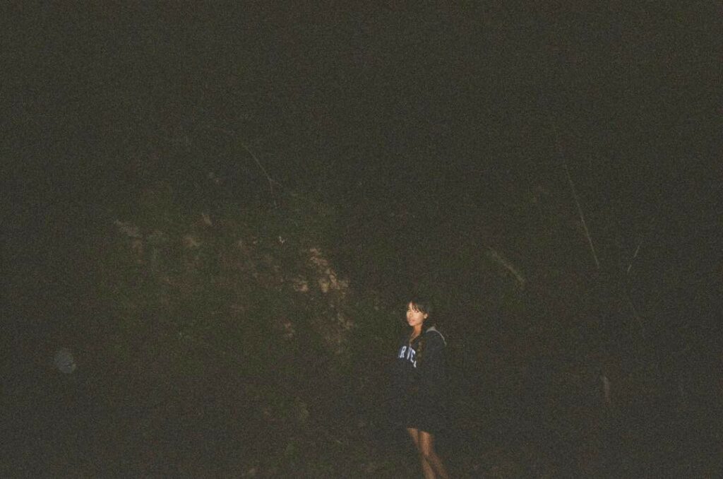 this looks like the blair witch project but we just went outside to pick up our ...