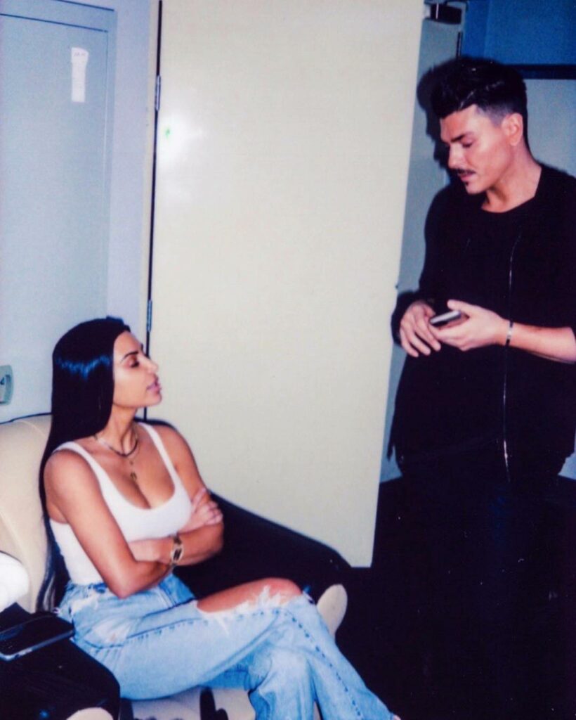 Kim Kardashian: Love this pic of @makeupbymario and I right before we hit the stage at his Maste… Love this pic of @makeupbymario and I right before we hit the stage at his Maste...