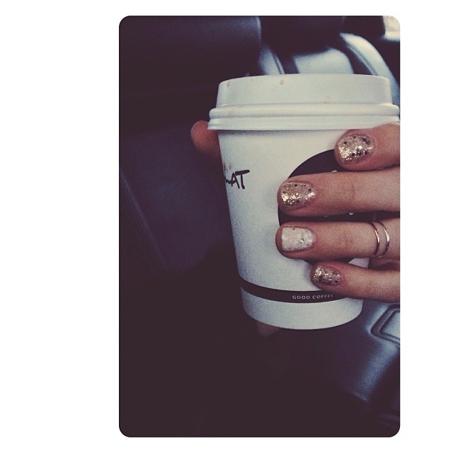 almond milk latte. I'll take that....