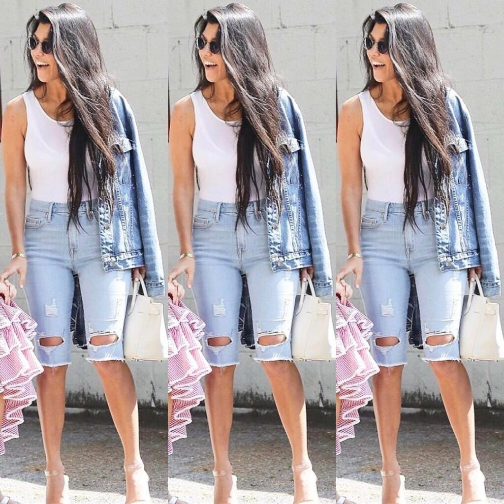 I see you @kourtneykardash rocking your @goodamerican Bermuda shorts!! Grab a pa...