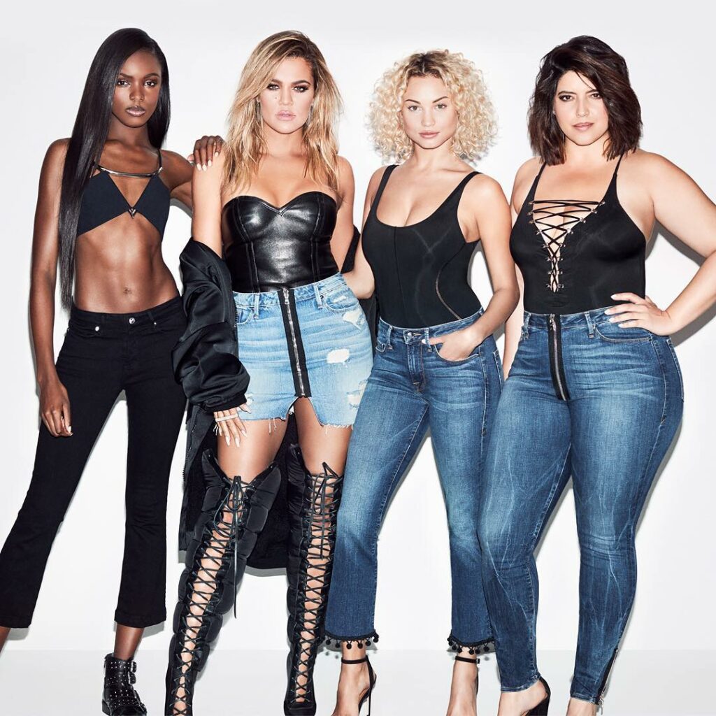 How beautiful are my @goodamerican #GOODSQUAD?? @rose_bertram @leomieanderson @d...