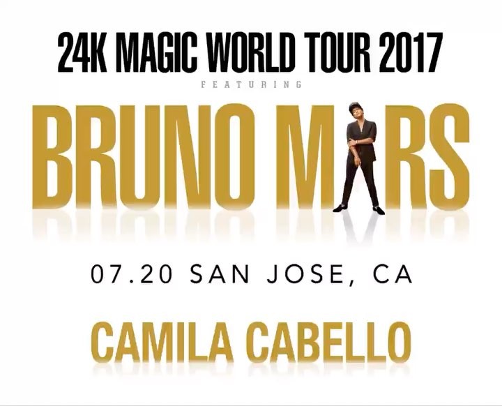 SO EXCITED THAT IM OPENING FOR @BRUNOMARS THIS SUMMER!!!!!! every night I'm gonn...