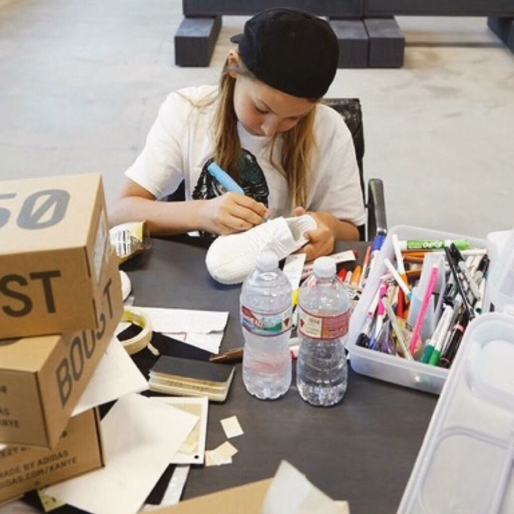 Harlow designing @thekidssupply...