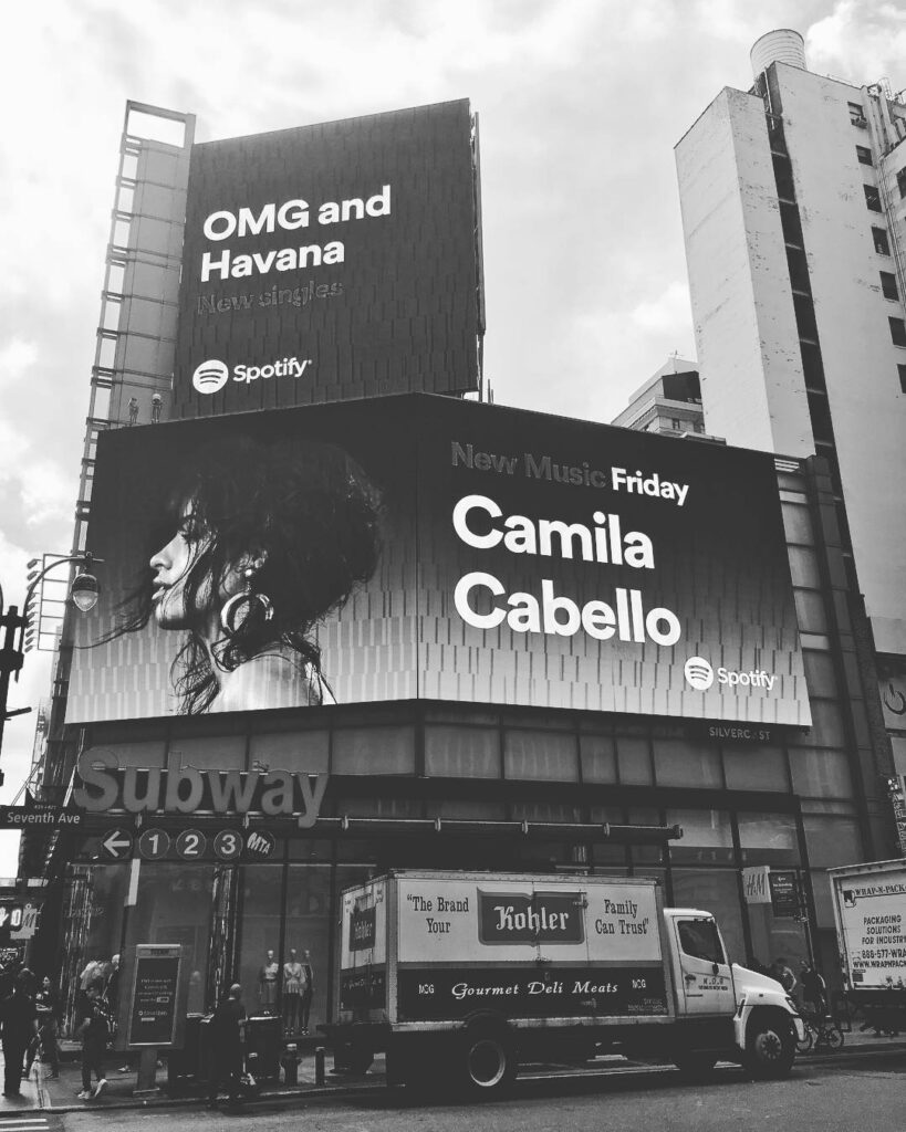 thank you @spotify for this incredible billboard in NYC!!!!!!!!! thank you for u...