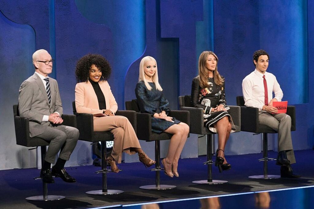 guest judgin on @ProjectRunway w miss @chinamcclain for a good vs evil challenge...
