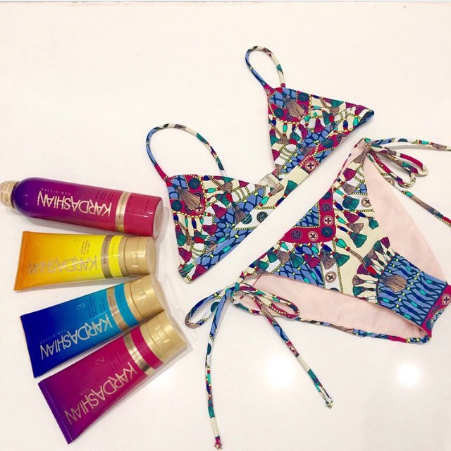 What's a girl to do when it's too cold to tan?! #KardashianSunKissed packs all t...