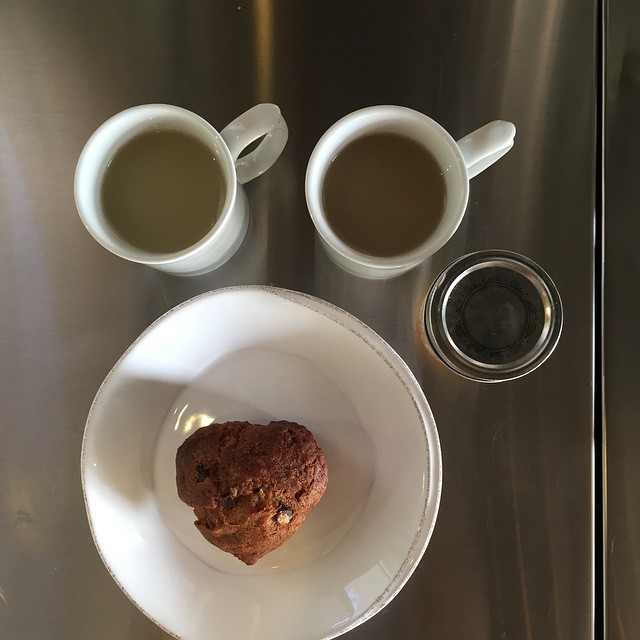 Tea time with my little ladybug....
