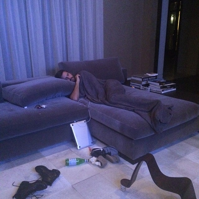 Looks like @letthelordbewithyou was tired too. Legos, sparkling water, milk duds...