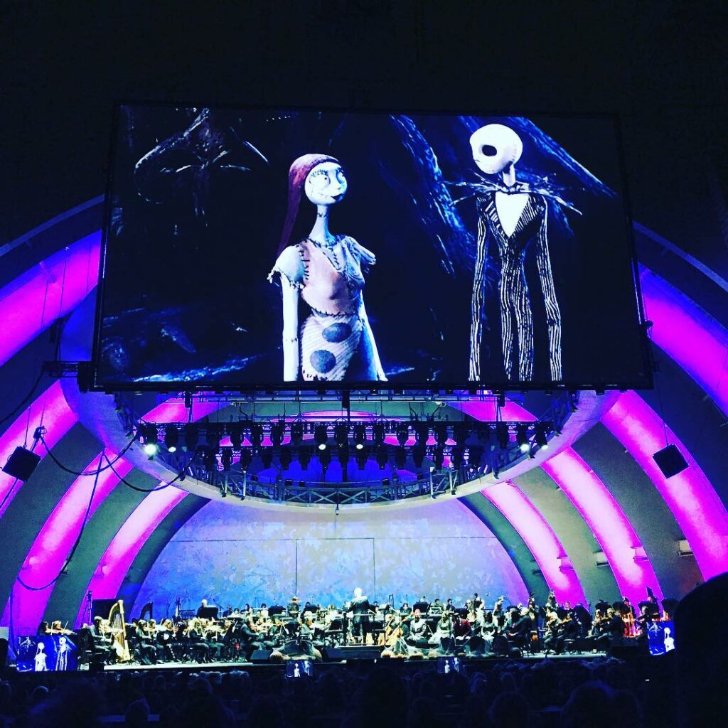 Movie night with Sally and Jack. #NightmareBeforeChristmas...