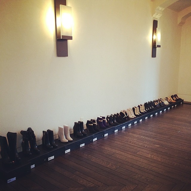 I get home and walk into this! A @kardashiankollection shoe party. ...