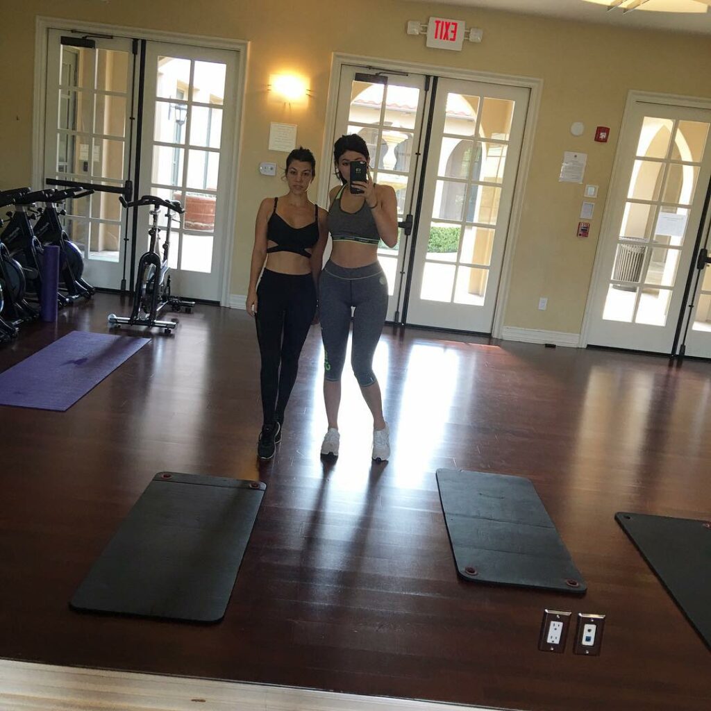 I've been trying to get her to workout with me for six months...today was my luc...