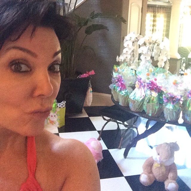 Found @krisjenner taking some Easter selfies  !...