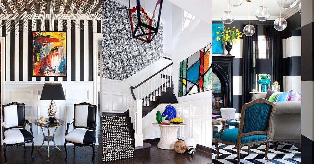 My last house, where I was obsessed with black and white wallpaper! See my favor...