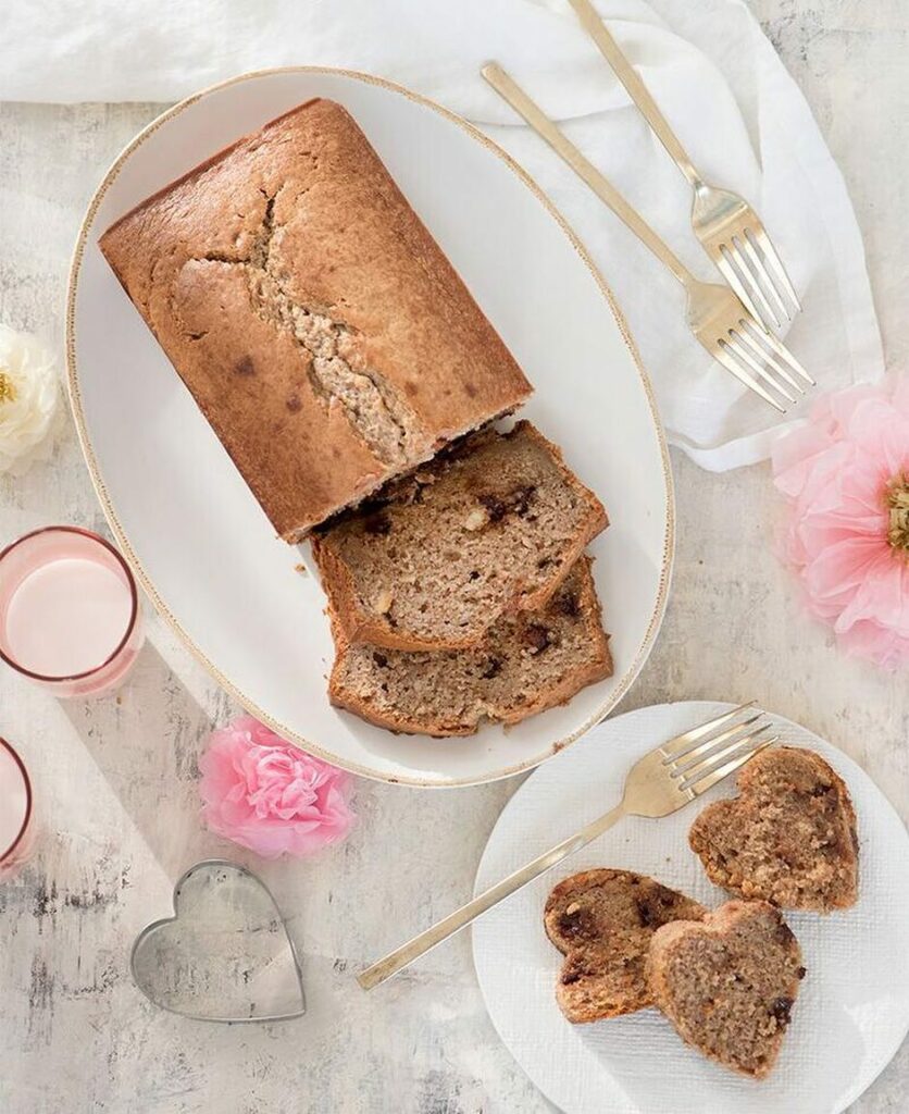 Chocolate chip banana bread, just in time for Valentine's Day. On my app, link i...