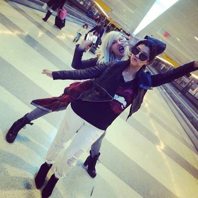 JFK with my blonde biatch @joycebonelli ! Photo credit goes to @letthelordbewith...