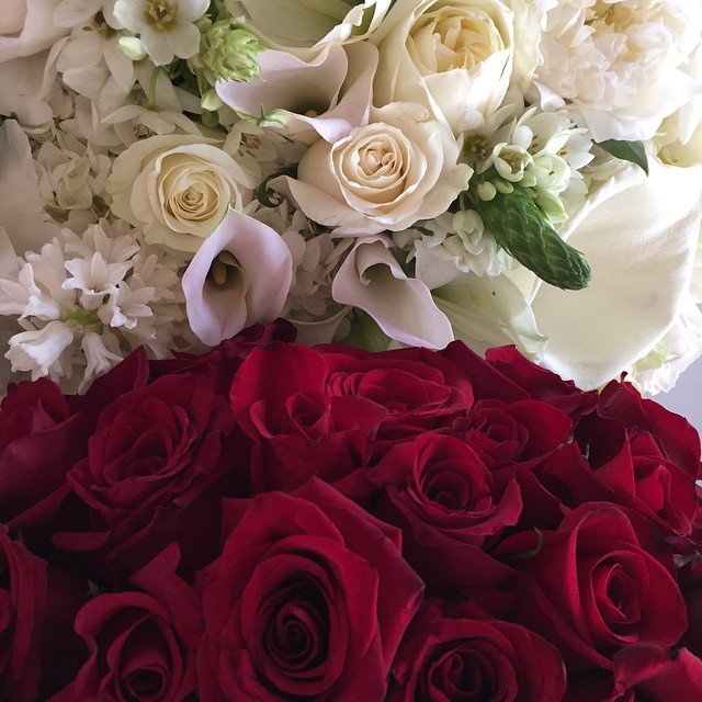 Birthday flowers from my two favorite men! ...