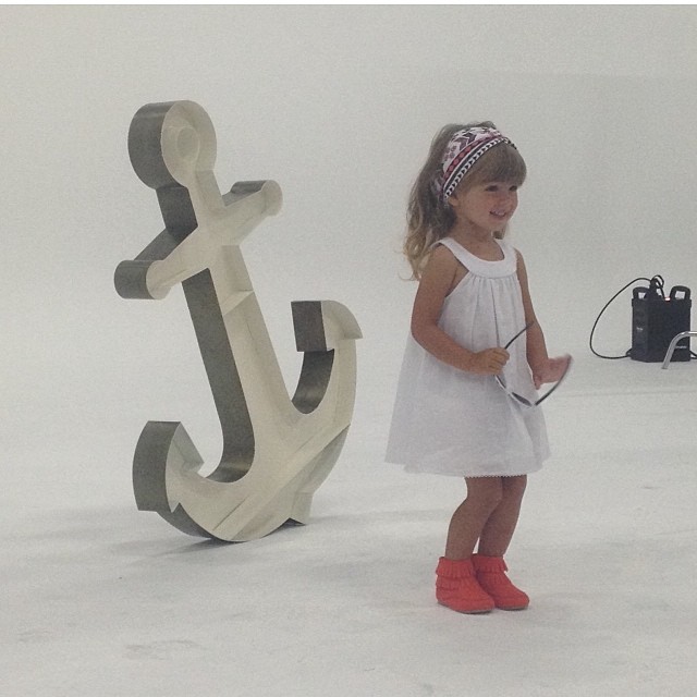 Behind the scenes at the @kardashiankids summer collection shoot today! #babiesr...