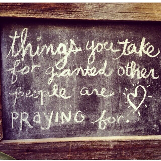 A reminder to thank God for our blessings....