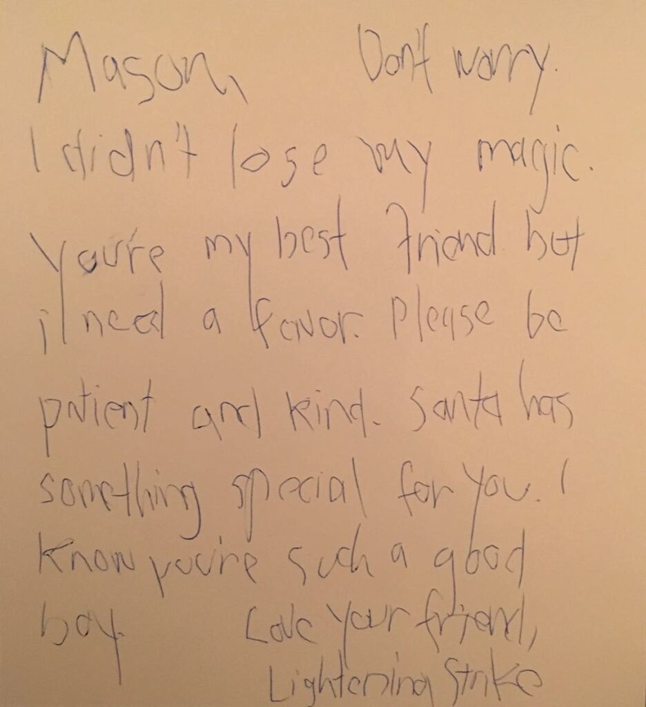 Last year @larsapippen and I happened to find this little letter from our Elf of...