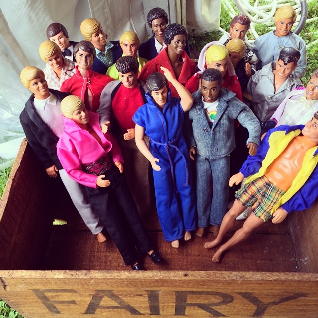 Some Ken dolls at the East Hampton antiques show with @esteestanley @anitakojewe...