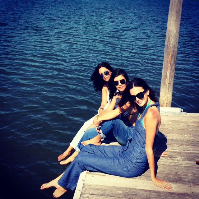 Sittin' on the dock of the bay. #kardashiankollectionoveralls...