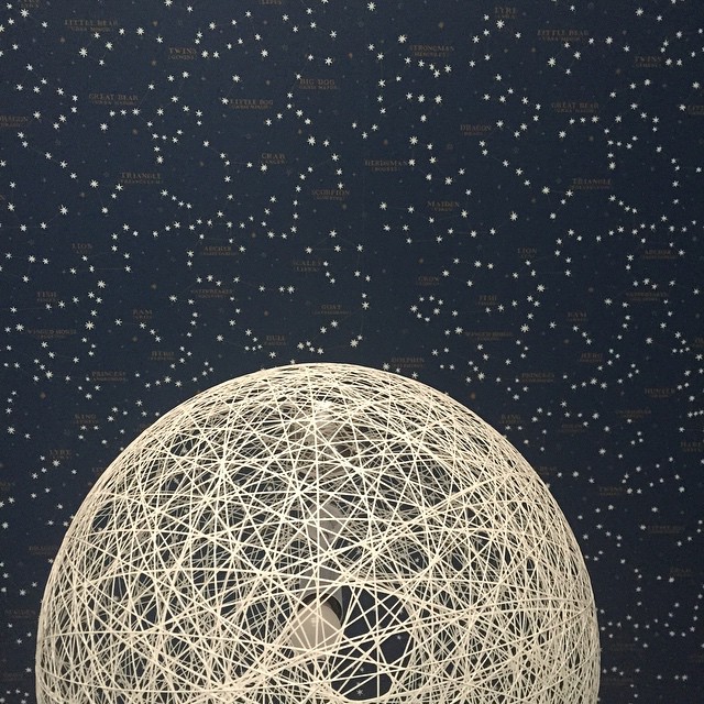 Goodnight. #skyandmoon or #wallpaper and #pendantlight...