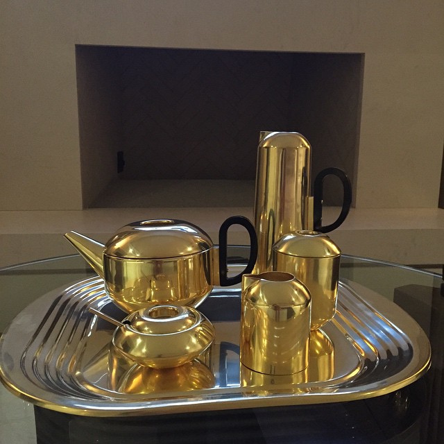 I thought my love affair with brass was over and then this #tomdixon tea set cam...