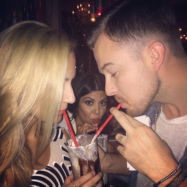 Photo bombing while drinking a milk shake. #talent...
