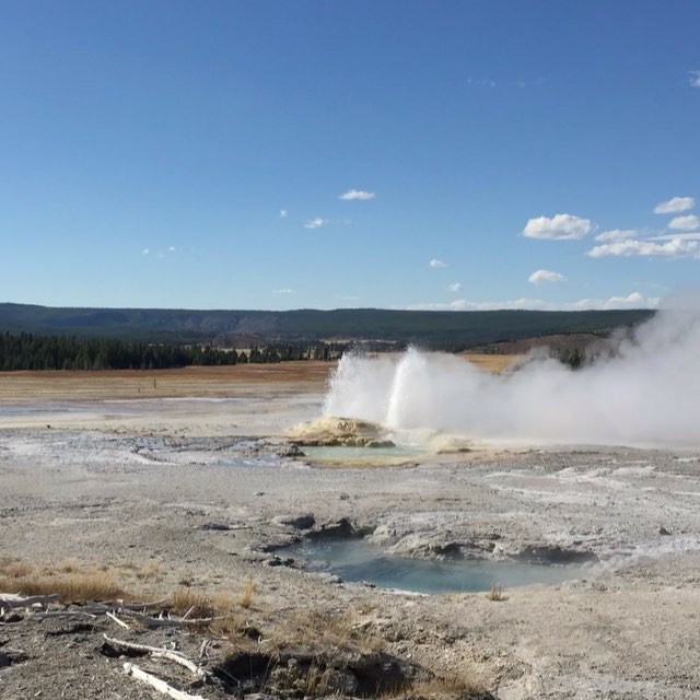 Standing in a volcano. Yellowstone National Park....