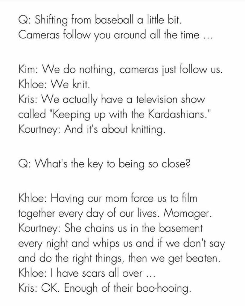 An oldie but a goodie. I love how @kimkardashian is mortified and not speaking. ...