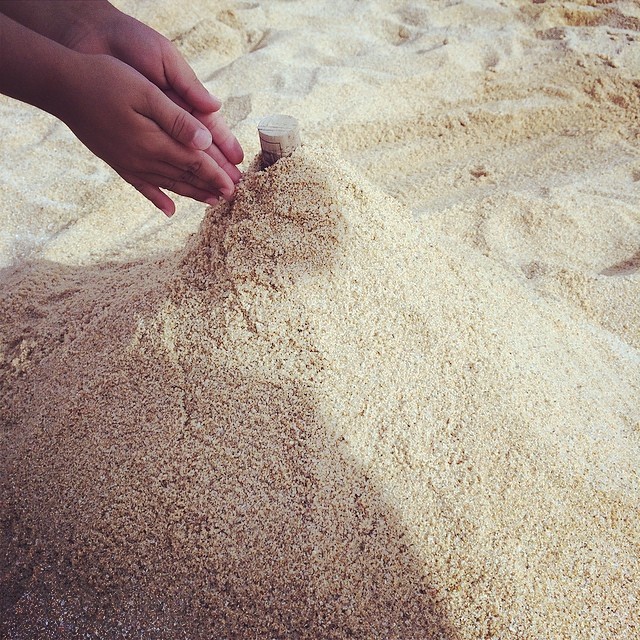 My birthday sand castle cake! ...