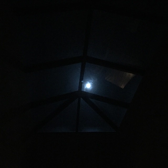Through the skylight,Goodnight ...