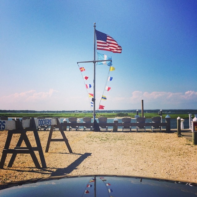 A little late lunch on the water. ...