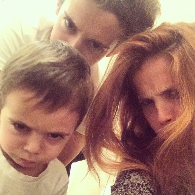 Nosotros 3 estamos enojados!  @ruggeropasquarelli y #benja mis dos amores ...