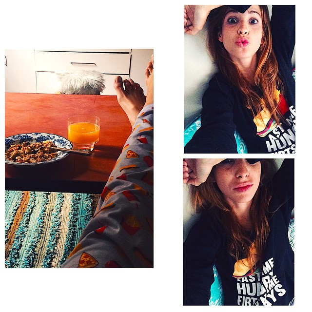 Nada como levantarse en casa Buen día! Con mi lindo pijama @sweetvictorian y un ...