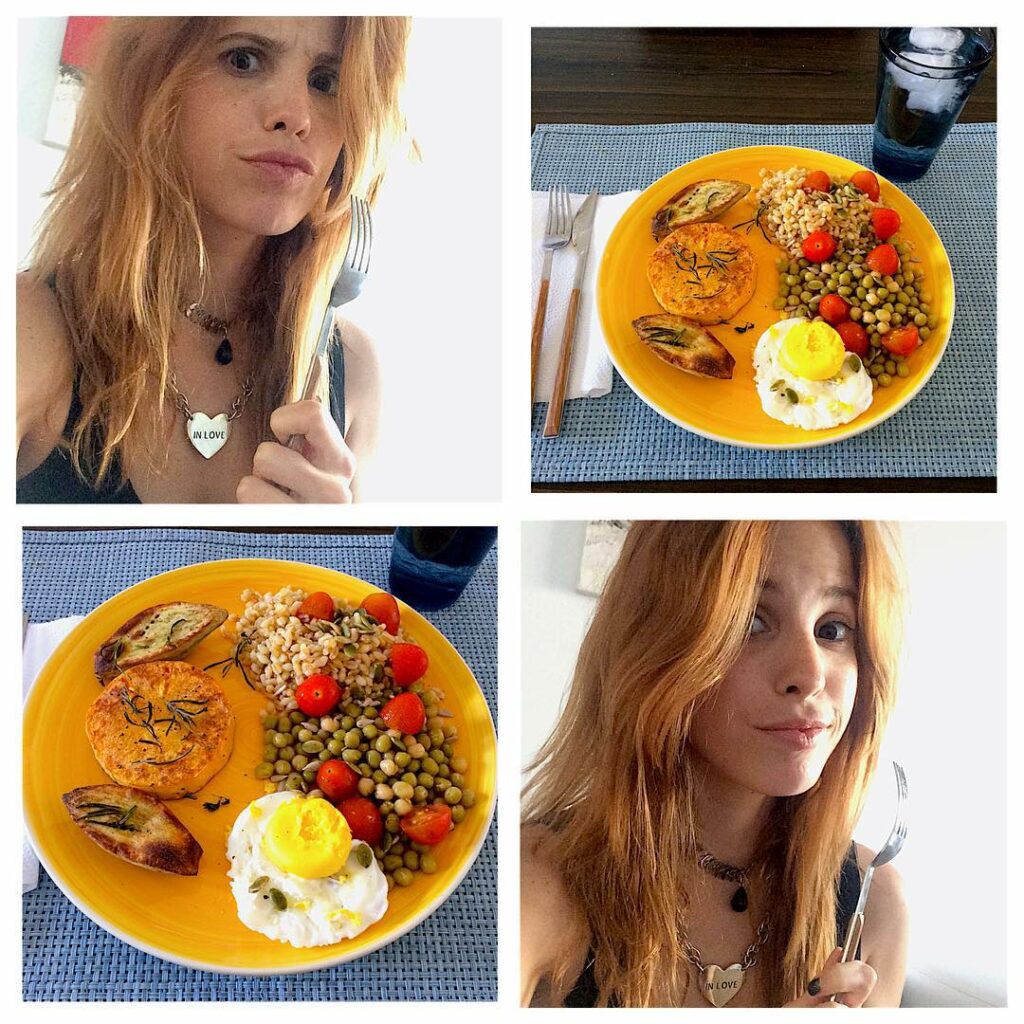Listísima para disfrutar de este almuerzo 
 calabaza y batata al horno con Romer...