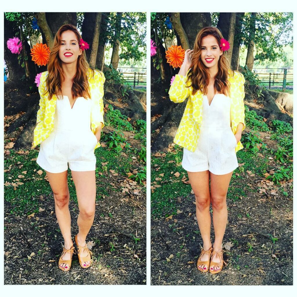 Hoy se graba con un look muy primaveral de la mano de @toribiachoque @lasoreiroo...