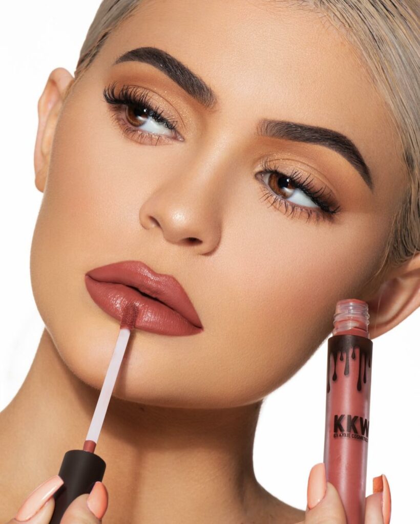 Applying Twinning Velvet from the KKW X KYLIE 4 piece launching on #BlackFriday ...
