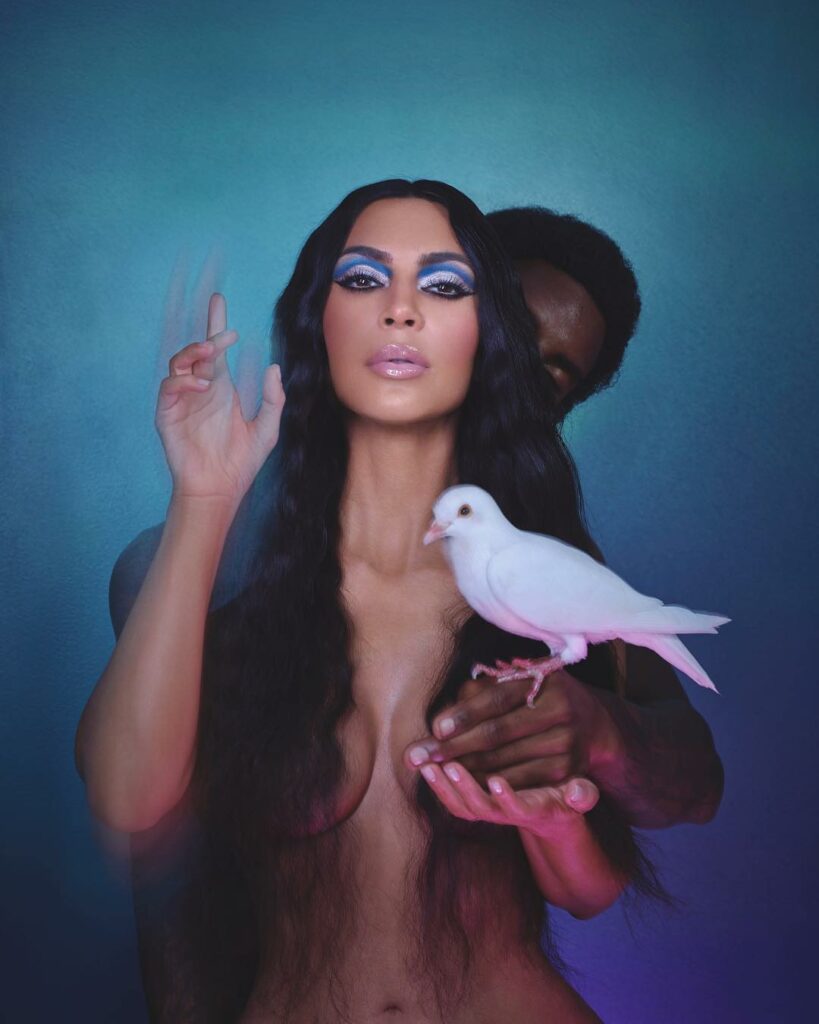 @kkwbeauty by @david_lachapelle  We used the blue shadow and silver shadow in t...