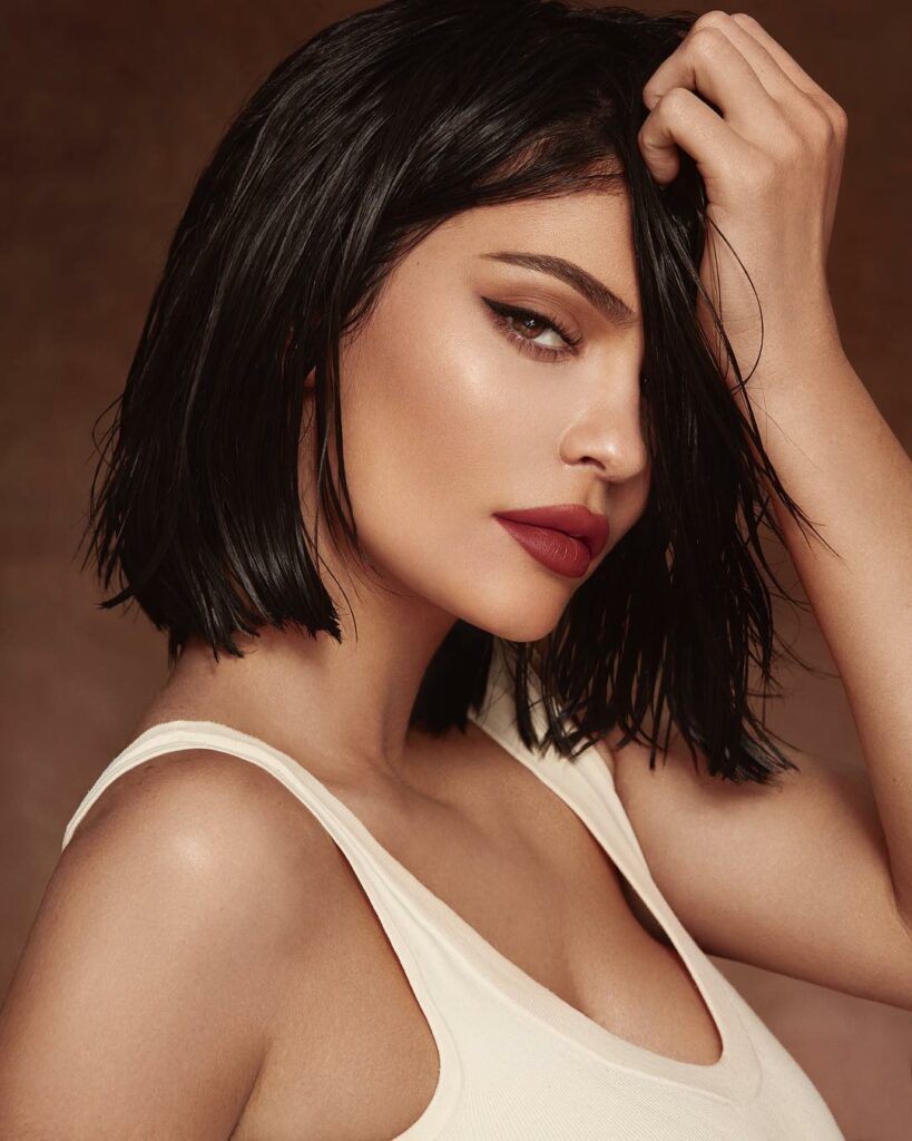 wearing SOUL SISTER matte lip from the new KKW X KYLIE collaboration launching t...