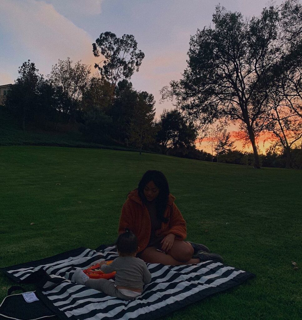 stormi’s first trip to the park ...