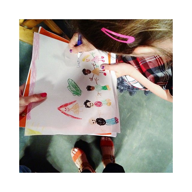 Charli drew me a picture of Jessie and the Ross kids, and I even got it autograp...