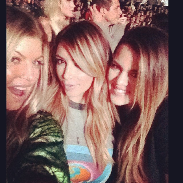 Fun times with @fergie @kimkardashian last night ...