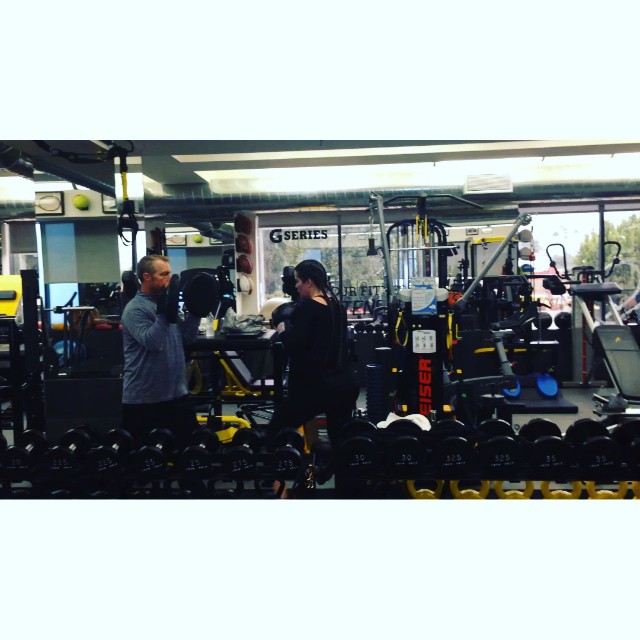 After an hour of strength training  with @gunnarfitness I wasn't as clean as I w...