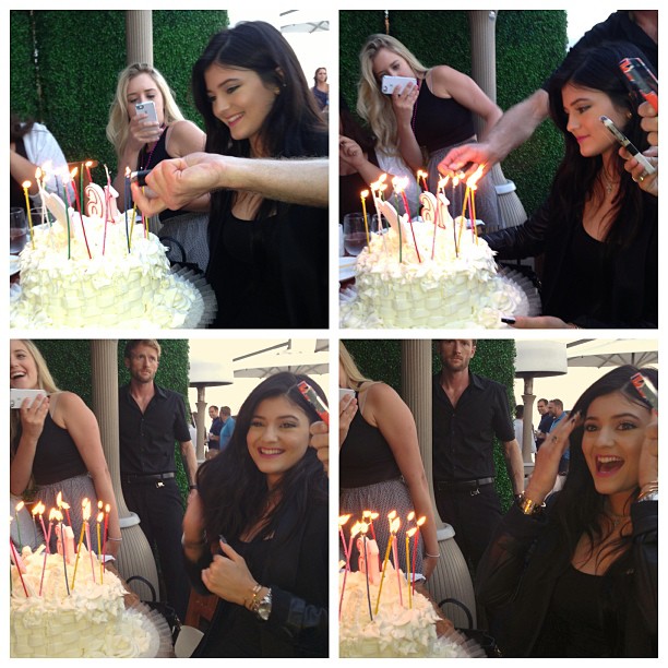 The birthday baby!  Cake cake cake @kyliejenner...
