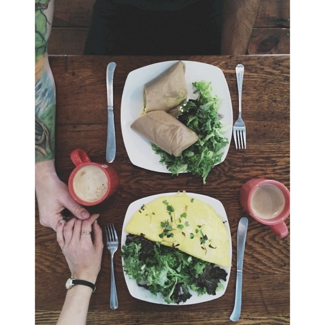 frequently breakfast; always coffee o'clock....