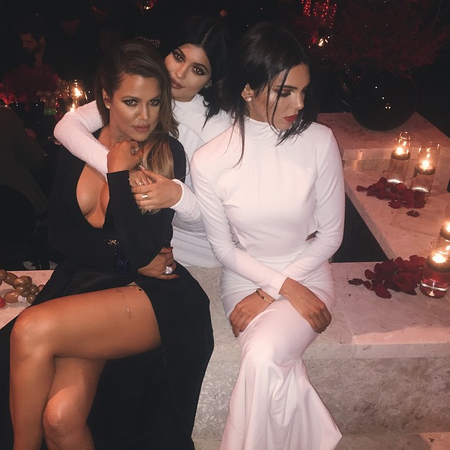 Christmas Eve. Kendall copied me on my dress....