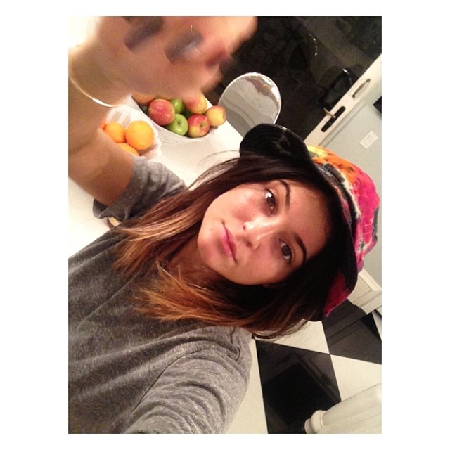 no makeup Thursdays partying with @jordynwoods in my babies cute lil hat ...
