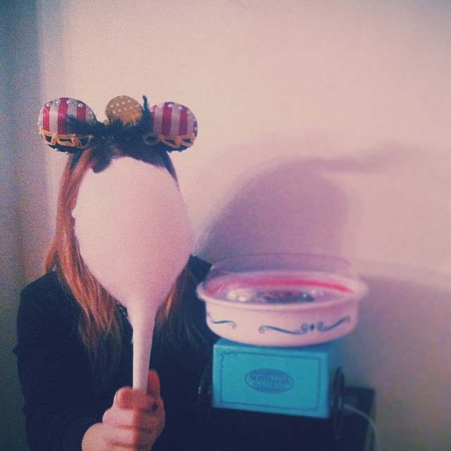 I made cotton candy for my friends tonight because I am the ringleader of my car...